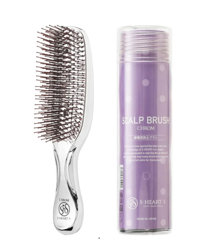 S-Heart-S Scalp Brush Chrome